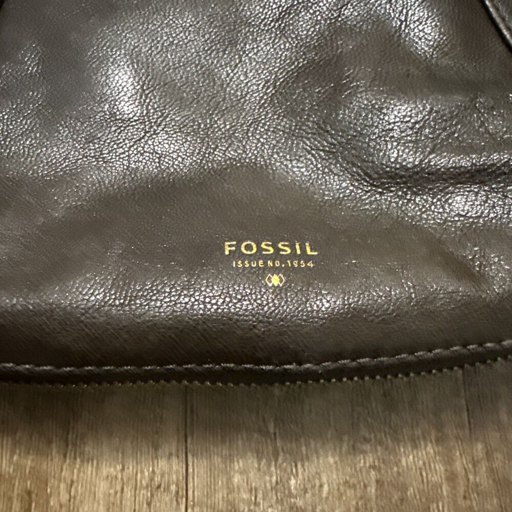 Fossil Gwen Saddle Bag Crossbody Leather Expandable Brown Purse - Picture 5 of 16